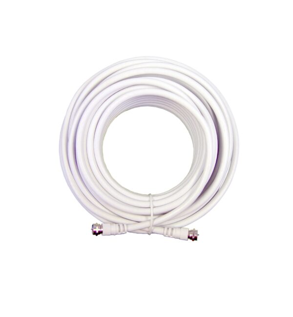 20 ft. White RG6 Low Loss Coax (F Male to F Male) | 950620